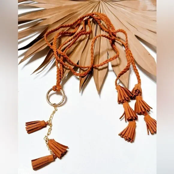 Brown boho belt S750 - Picture 2 of 3